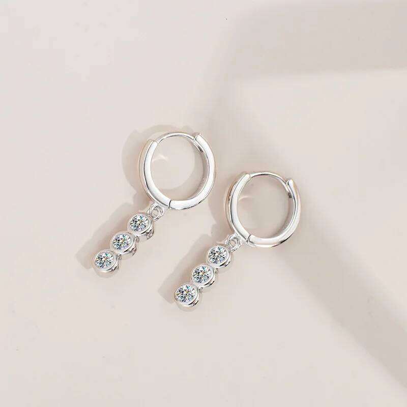 0.6ct D Color Moissanite Stud Earrings Round Cut Lab Created Diamond 925 Sterling Silver Bridal Jewelry For Women Gifts 128