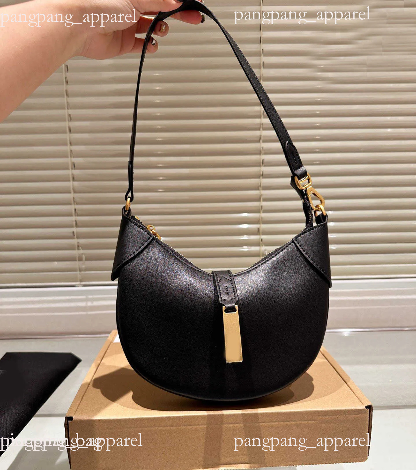 Exquisite Autumn Luxury Bag Genuine Leather Pony Half Moon Polo Id Bag Fashion Saddle Designer Bag Purse Shoulder Tote Bags Mini Gift Messenger Travel Bags 5cc 48f