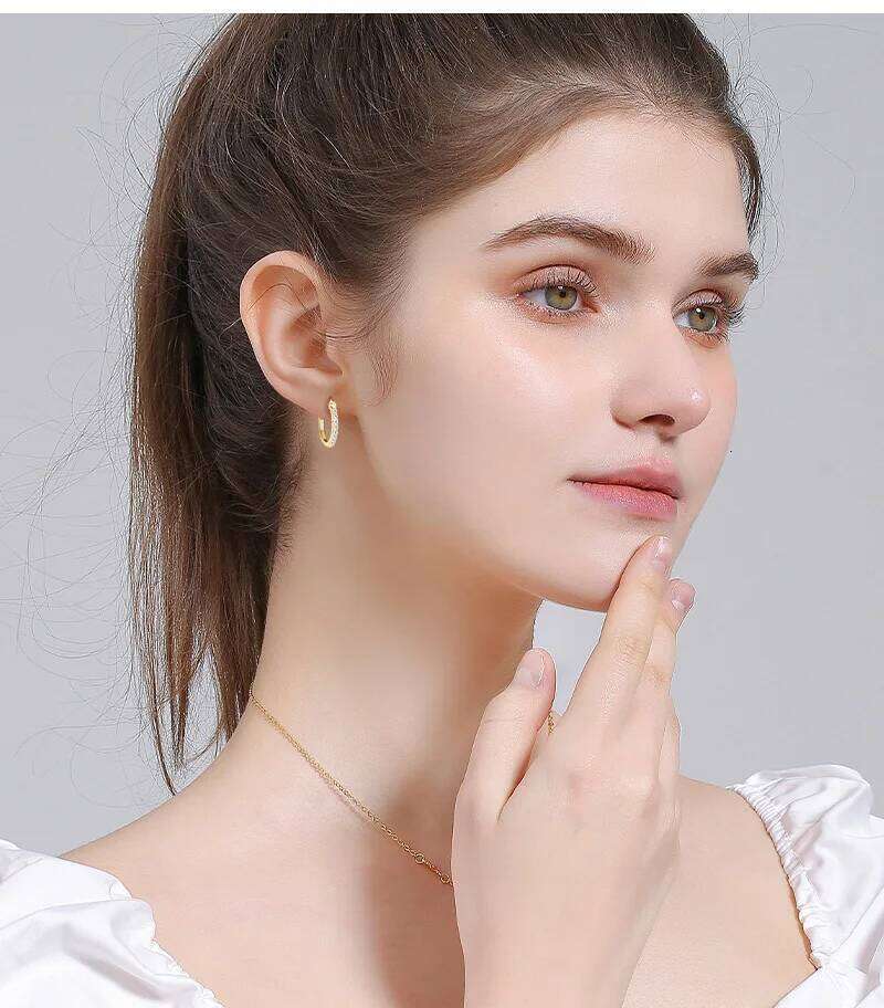 D Color Moissanite Stud Earrings For Women Top Quality 100% 925 Sterling Silver Sparkling Wedding Jewelry 9b0