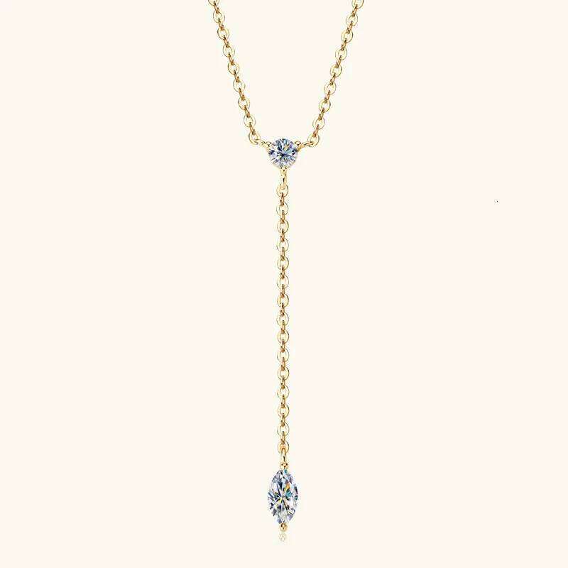 Moissanite Woman Pendant Sier For Women Chains Party Bridal Fine Jewelry 925sterling Silver Necklace 840