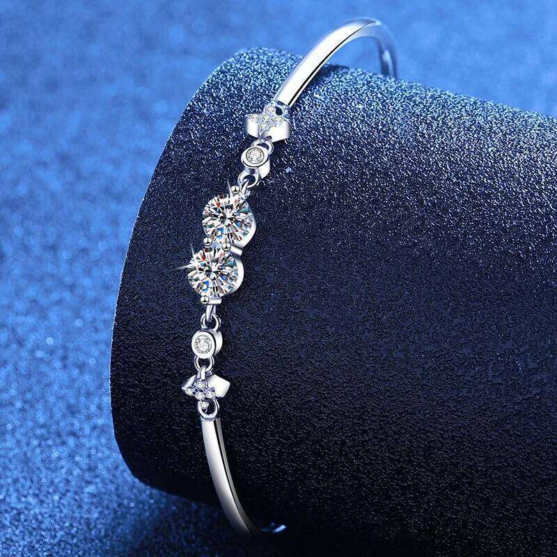 925 Sterling Silver Moissanite Bracelet 5mm D VVS1 Diamond with GRA for Women Sparkling Wedding Party Fine Jewelry c17