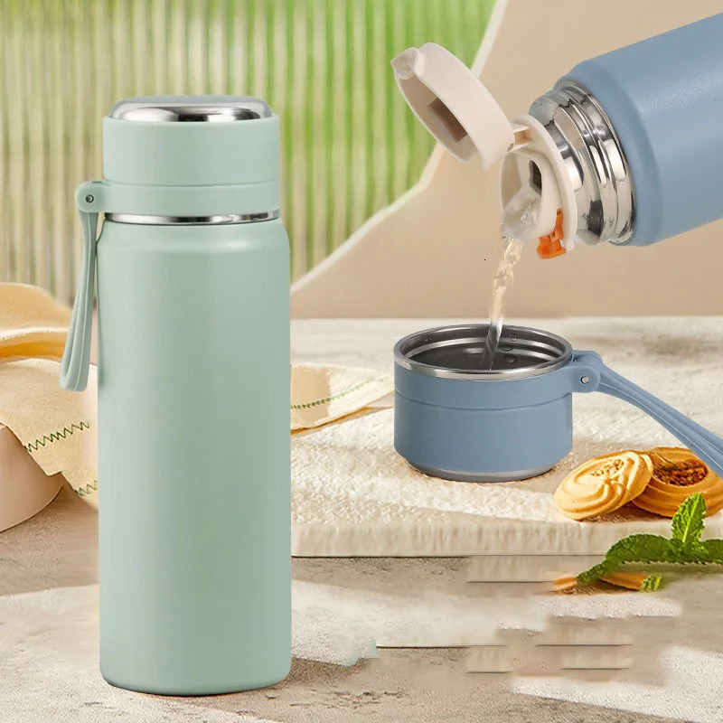 500/600ml Thermos Stainless Steel Vacuum Flask Cold Double Wall Car Thermal Iced Travel Mug Coffee Insulated Cup 251222 W260226