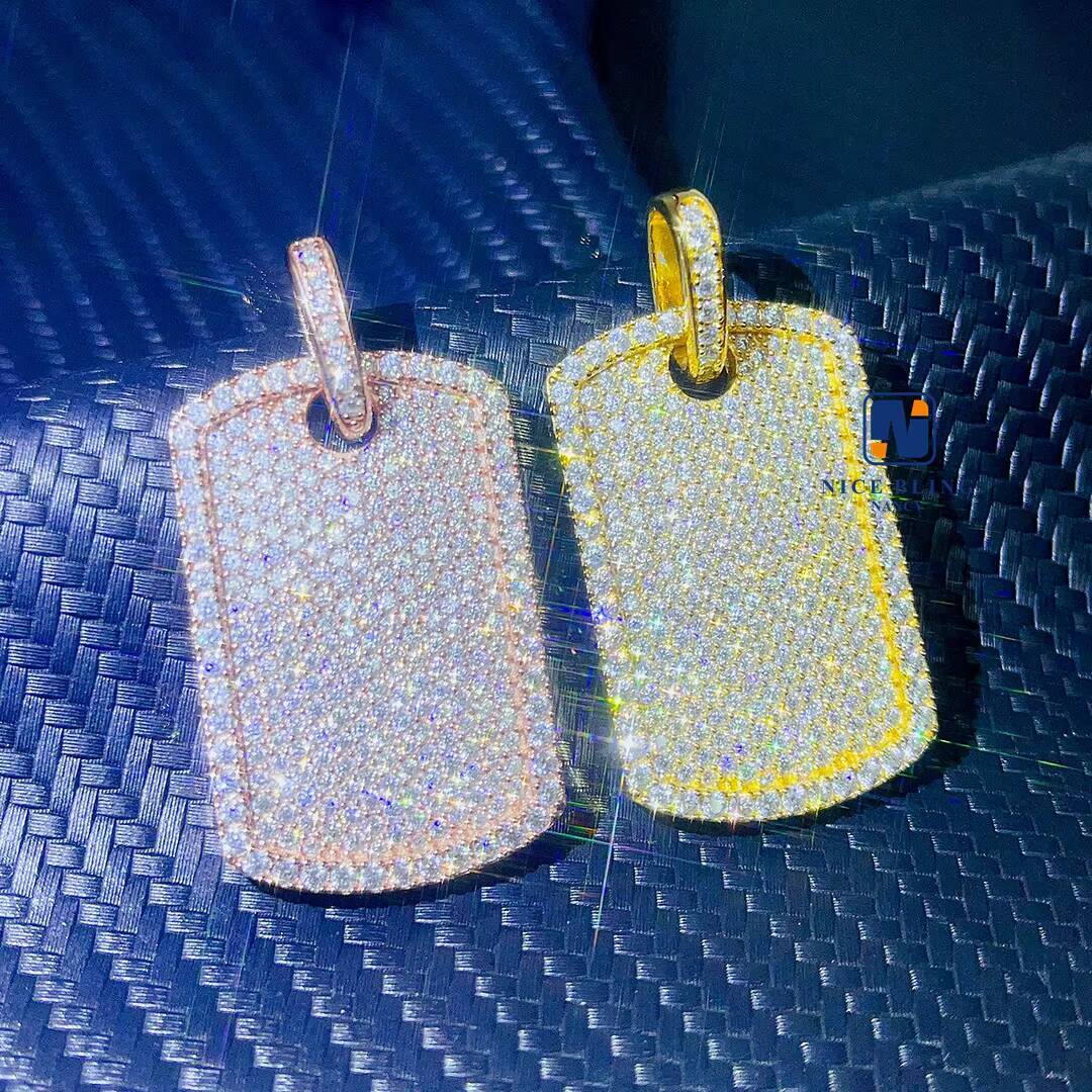 Ready to Ship High Quality Hip Hop Jewelry Iced Out D Color Moissanite Diamond 925 Silver Moissanite Pendant