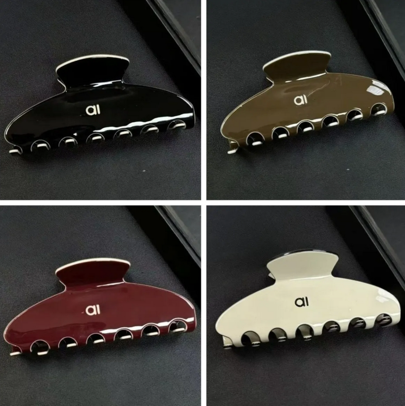 Women's Designer Hair Clips Sporty Letter Hair Clips American Style Shark Clips High-Quality Acetate Fiber Hair Clips Simple Hair Accessory Gifts