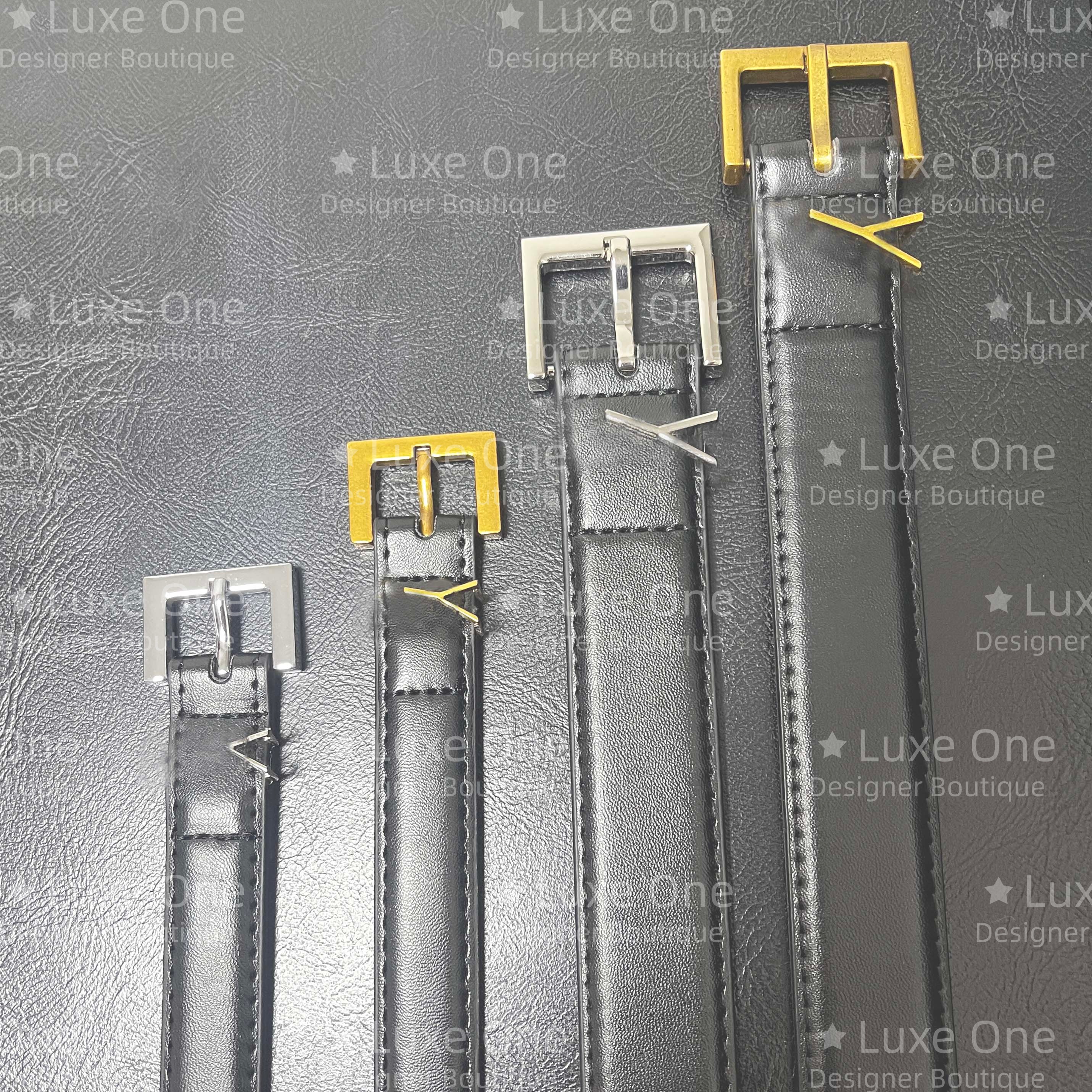 Belt For Women Designer Belt Genuine Leather Belt Gold Buckle Belt Silver Buckle Belt Width 1.8CM & 2.3CM & 2.8CM Length 90-115CM Quality Belt Three Letter Belt