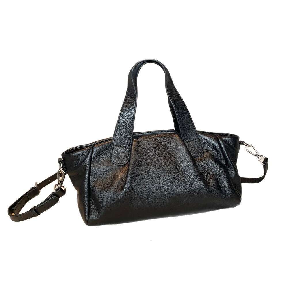 Luxury Shoulder Bags Totes Hobo Natural Cowhide Leather Bag For Women Crossbody New Fashion Handbag Simple Large Capacity Commuter Tote Lazy Style