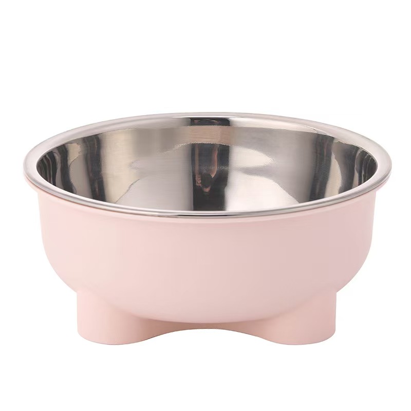H2018 304 Stainless Steel Pet Bowl, Large Capacity, Chew-Proof, Detachable Bowl Rack, Suitable for Cats and Dogs