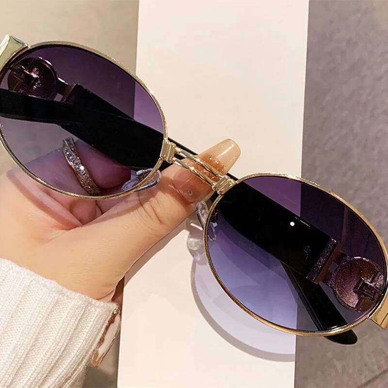 Uv400 Fashion Oval Frame Unisex Protection Polarized Sunglasses With Mirrored Lenses