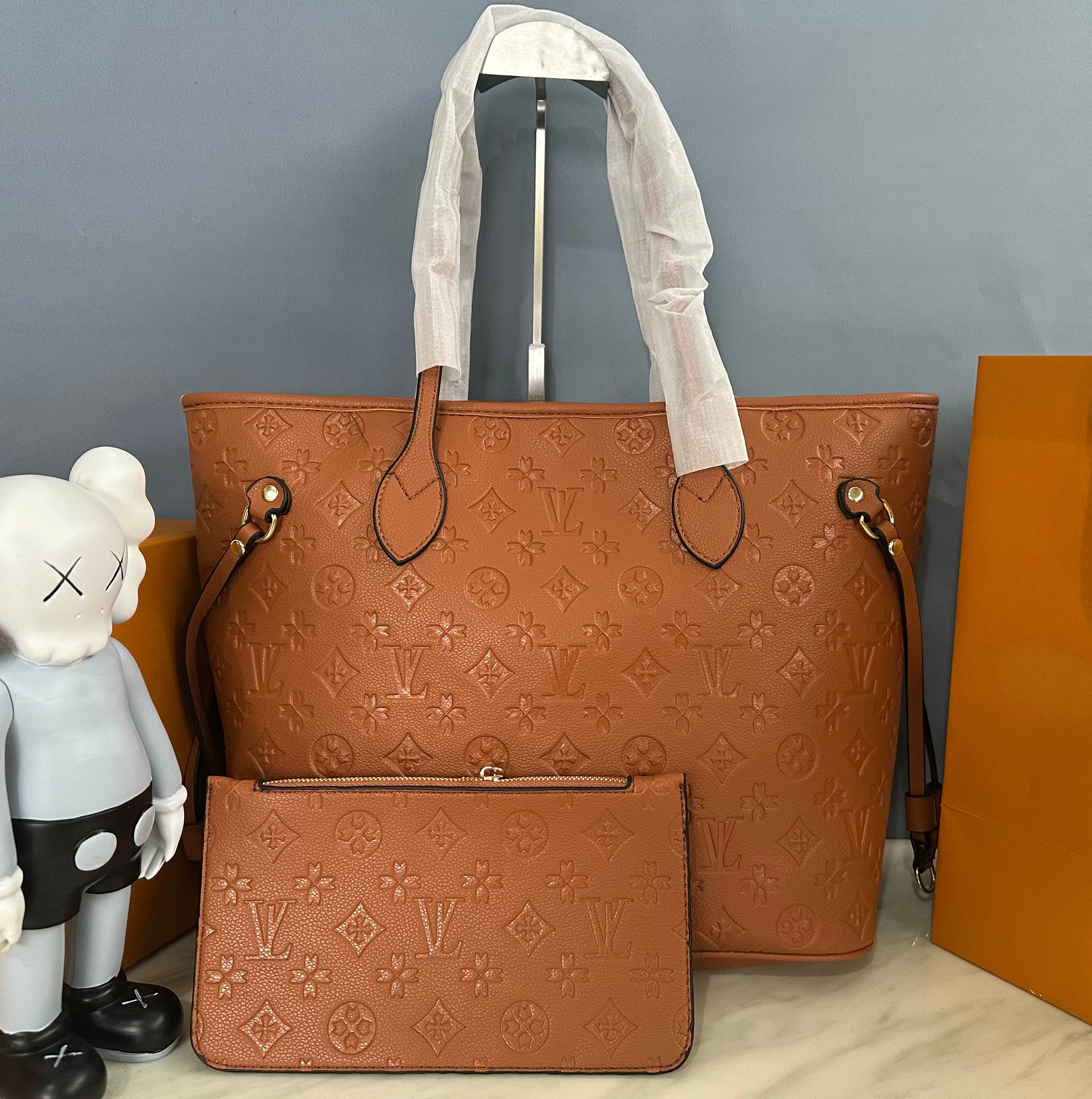 Designer Bags Tote bag Luxury Bag Shoulder Bags Fashion Women's luxury handbag Purse Brown Leather Large capacity Travel Work tote bag designer Classic beach bag AAA