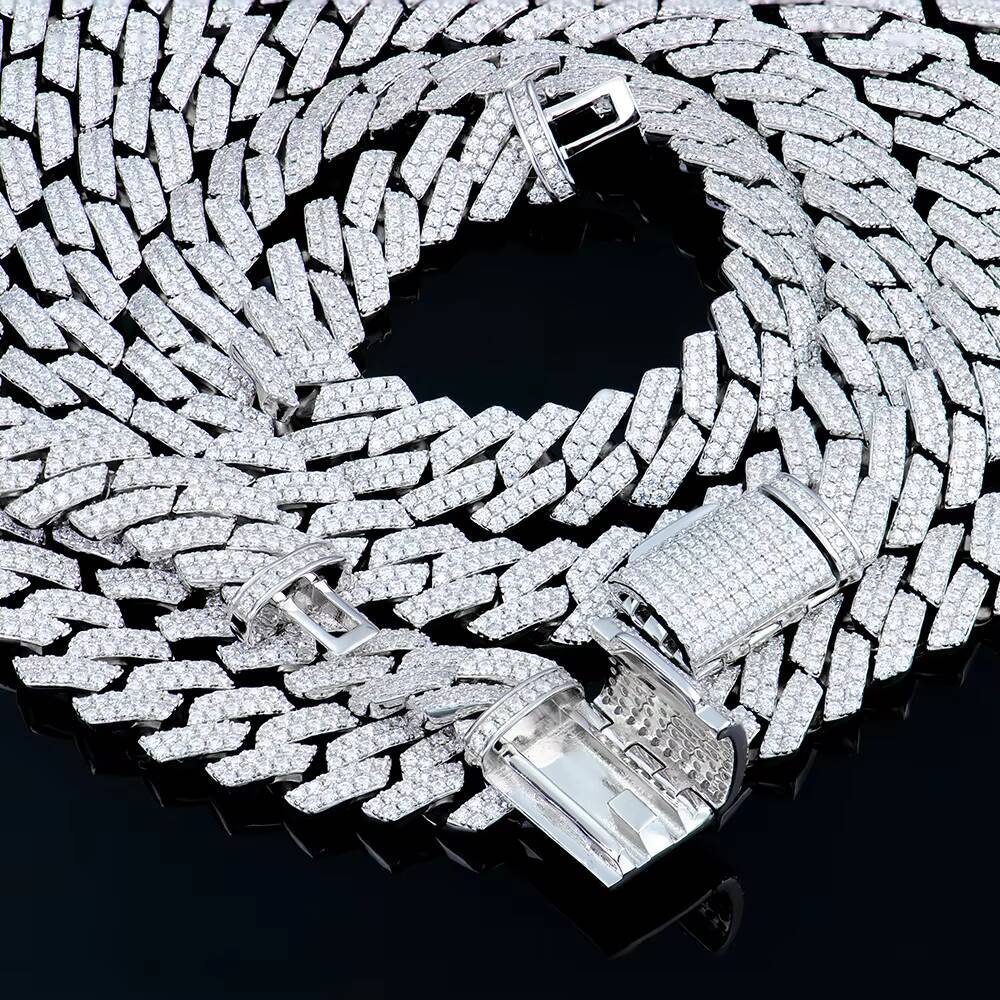 18k Gold Plated Moissanite Diamond 10mm Iced Out Chain Gold/ Silver Bling Diamond Luxury Hip Hop Jewelry Gifts for Women Men