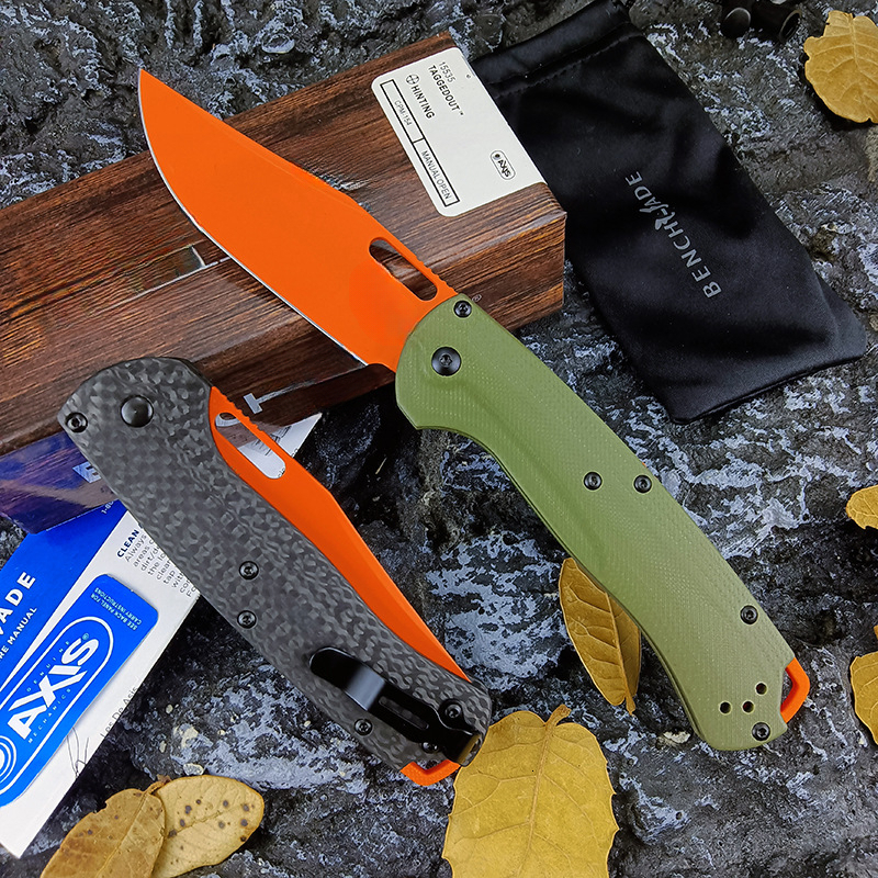 BM 15535 Knife Carbon Fiber Handle Hunting Folding Knife BENCH CPM154 Blade EDC Self Defense Pocket Multiool Knives Gitf for Men