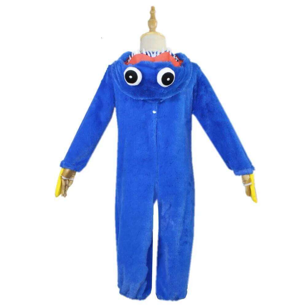 Hot Halloween Carnival Blue Mouth Monster Role Playing Costume Time Game Jumpsuit Kigurumi Plush Toy Children S Party Christmas