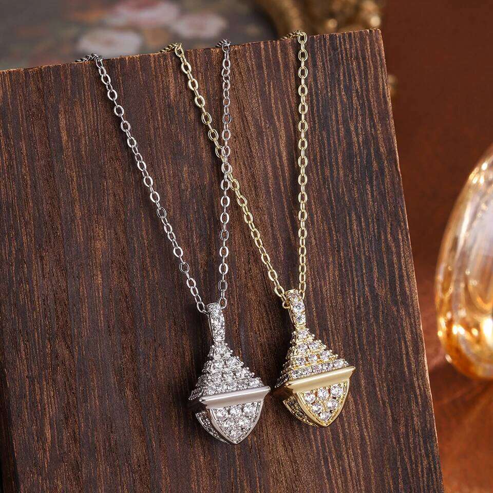 ZAKOL Shiny Micro-inlaid Zirconia Geometric Awl Pendant Necklace for Women Exquisite Fashion Jewelry Gift 2025 New