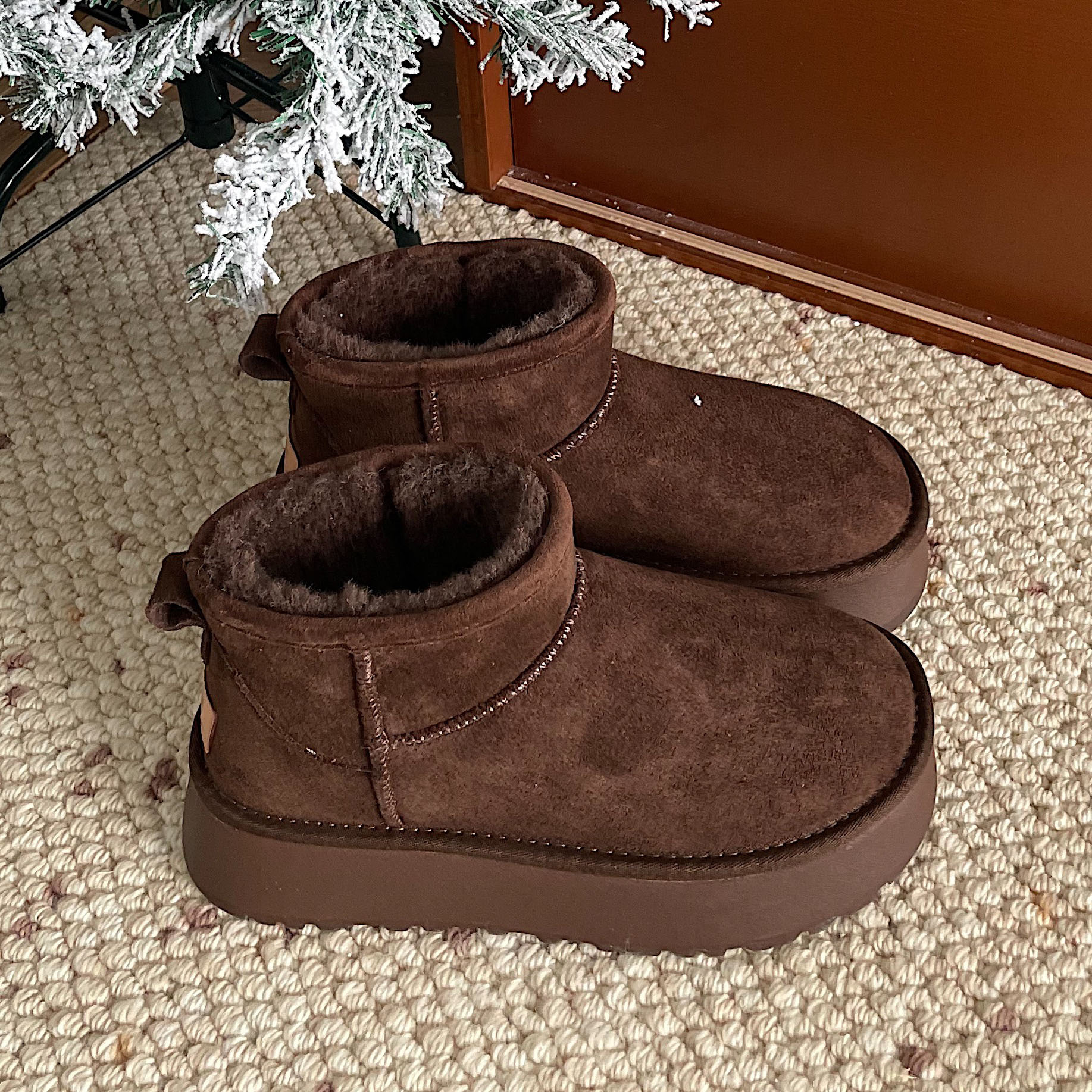 2025 autumn and winter new snow boots versatile vintage thick soled fleece-lined keep warm cotton shoes for women