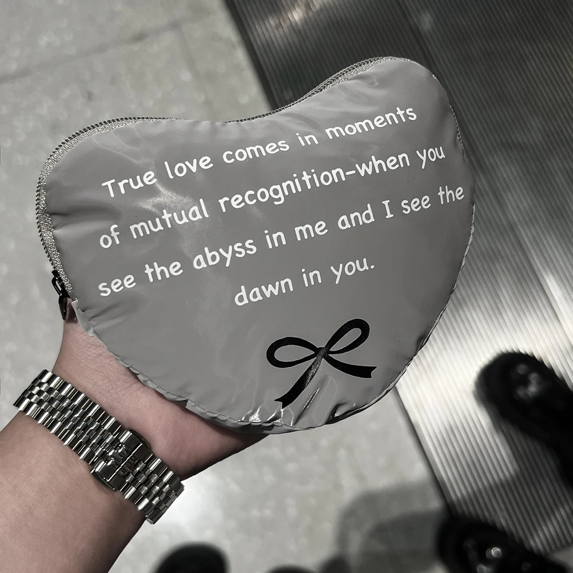 Large Capacity Heart Environment Shopping Bag Supermarket Foldable Portable Tote Bag Fashion Shopping Carry Bag For Ladies 251225