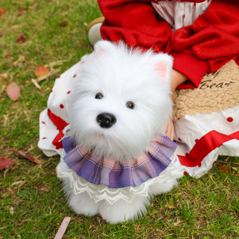 New Plush Toy Backpack West Highland Puppy Doll Soft Girl Handheld Single Shoulder Doll Children's Birthday Gift