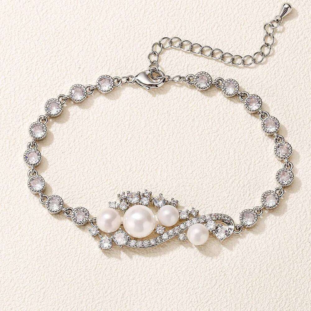 ZAKOL Classic Buling AAA Cubic Zirconia Bracelet Elegant Sliver Color Chain Bracelets Wedding Jewelry for Women