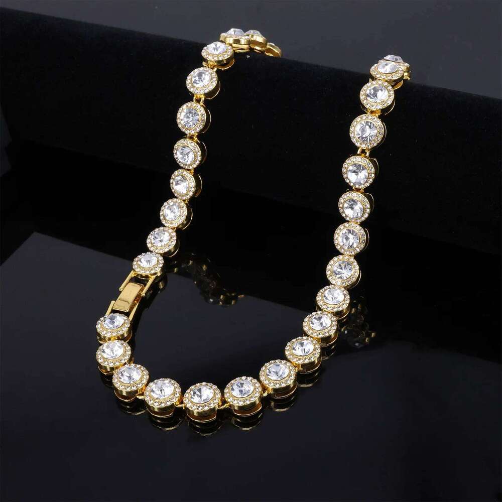 ZAKOL Hip Hop Trendy 12MM Width Round Rhinestone Tennis Bracelet Set for Women/Men Fashion Hippie Necklace Jewelry