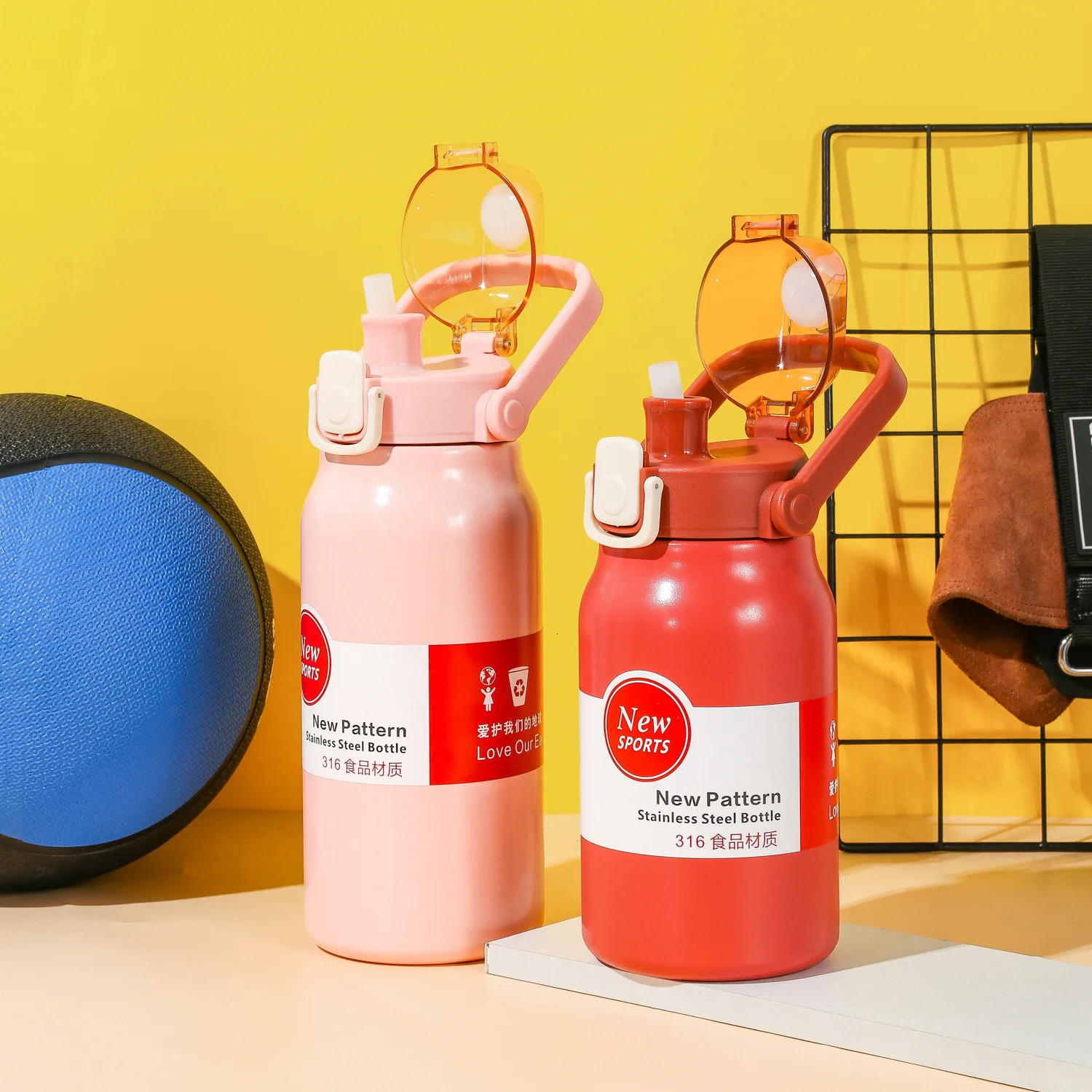 15L Large Capacity Thermos Water Thermo Bottle Stainless Steel Thermoses Portable Outdoor Cup With Straw Mug 251222 W260226