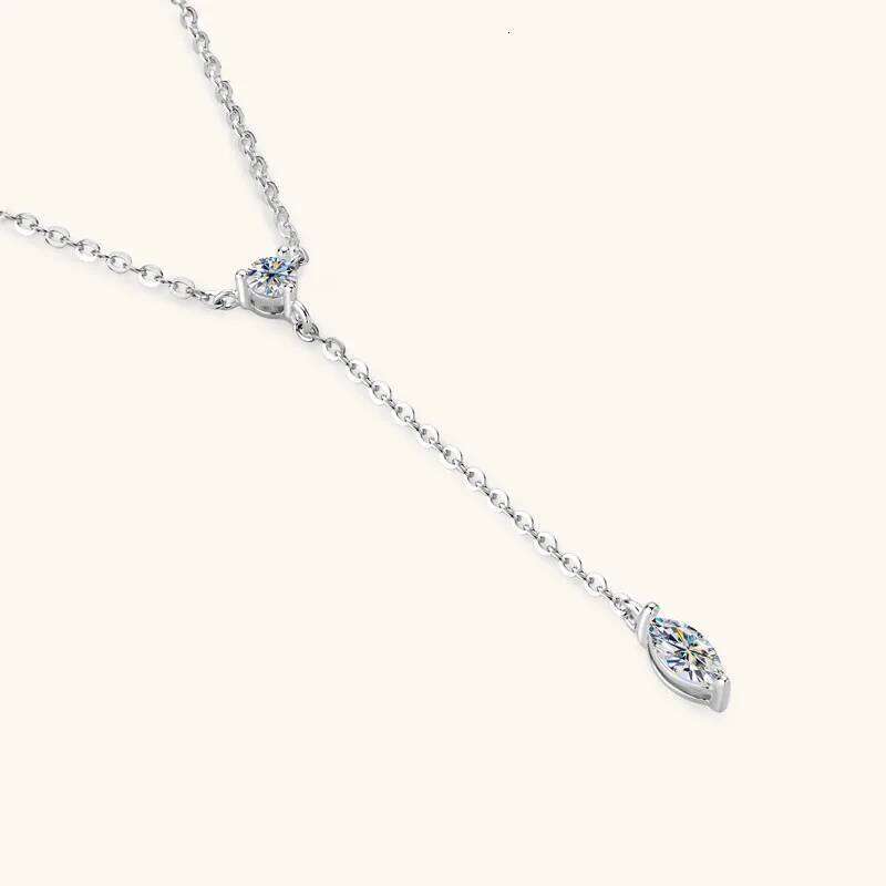 Moissanite Woman Pendant Sier For Women Chains Party Bridal Fine Jewelry 925sterling Silver Necklace 840