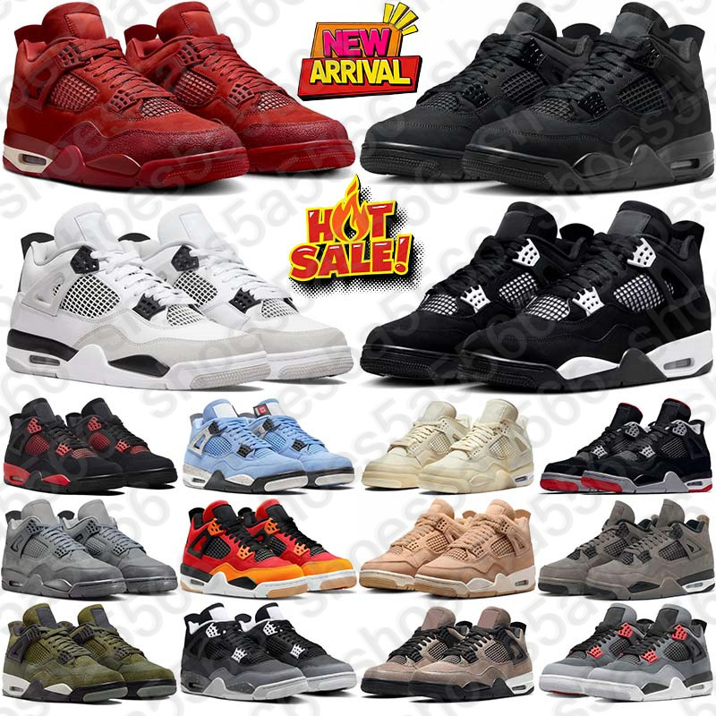 Free Shipping Designer Basketball 4 4s jordan4men Shoes jordan4smen 2025 Black Cat jordan4womens sneakers for mens womens Sports runners 2026