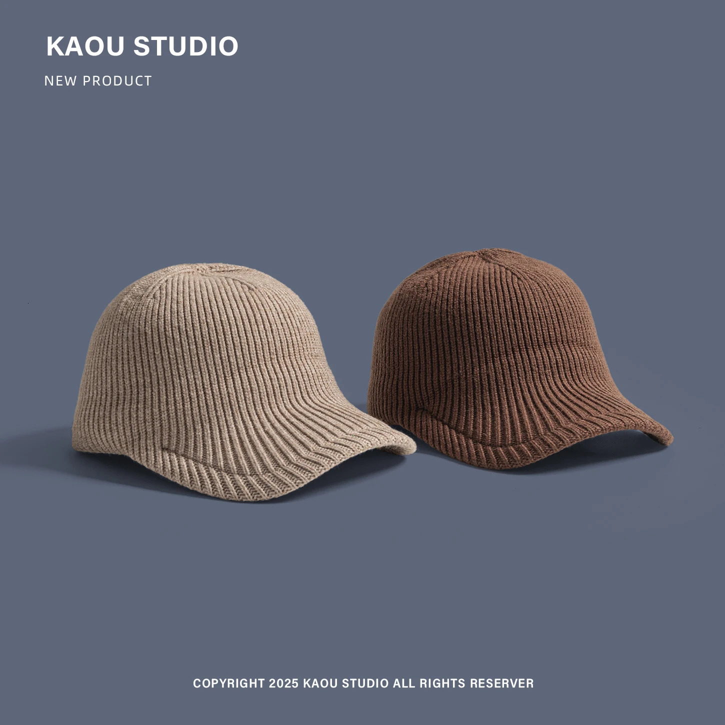 Old Money Style Small Group Autumn and Winter Knitted Flat Baseball Cap Solid Color High-end Warming Woolen Equestrian Hat 251225 - view 5