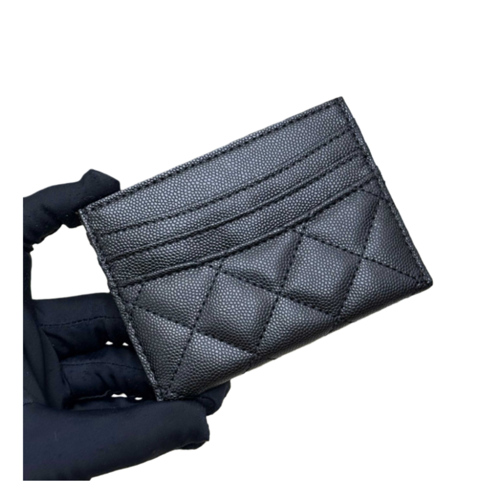 Genuine leather Women wallet brand designer woman card holders cards slot original box caviar leather
