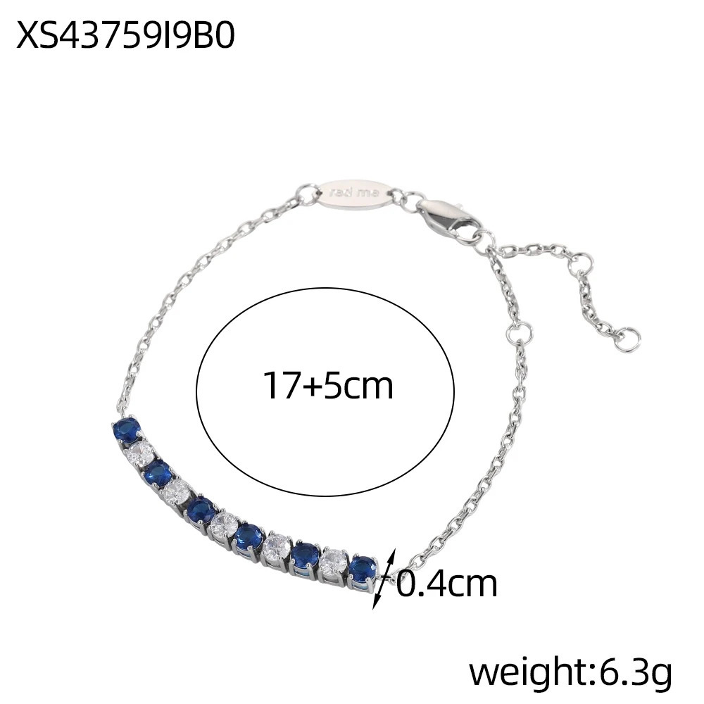 CARLIDANA Stackable Silver Color Stainless Steel Square Tennis Bracelet Women Pearl Zircon Colorful Heart Tennis Bracelet 251223