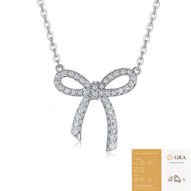 3mm Moissanite Woman Pendant Sier For Women Chains Party Bridal Fine Jewelry 925sterling Silver Necklace ca2