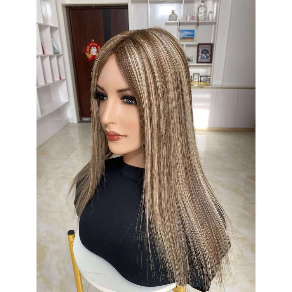 Factory Human Raw Hair 6.5x7 Inch Base Balayage Color Toupee Instock Fast Shipping Silk Topper For Woman