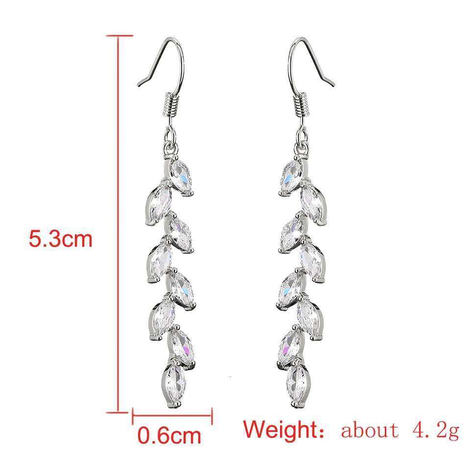 ZAKOL Brand Classic AAA Cubic Zirconia Hook Earrings for Women Elegant Geometric Water Drop Teardrop Zircon Bridal Earring