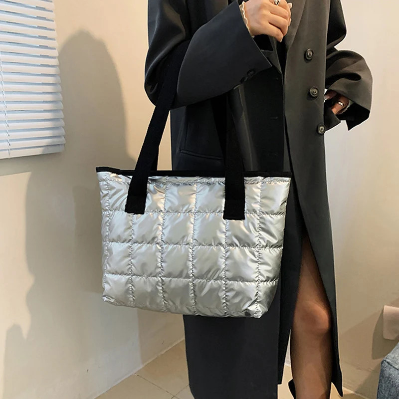 Casual Large Capacity Shoulder Bags For Women Space Cotton Handbag Fashion Winter Daily Use Bag bolsa feminina251222