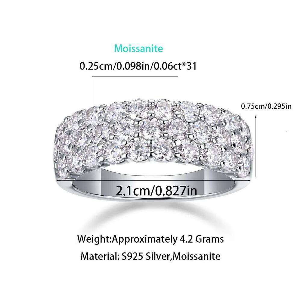 D Color Moissanite Engagement Ring for Women 925 Sterling Silver Gold Plated Solitaire Rings Wholesale 8ee