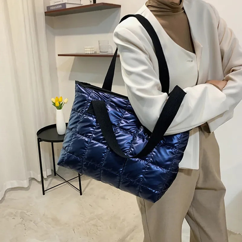 Casual Large Capacity Shoulder Bags For Women Space Cotton Handbag Fashion Winter Daily Use Bag bolsa feminina251222