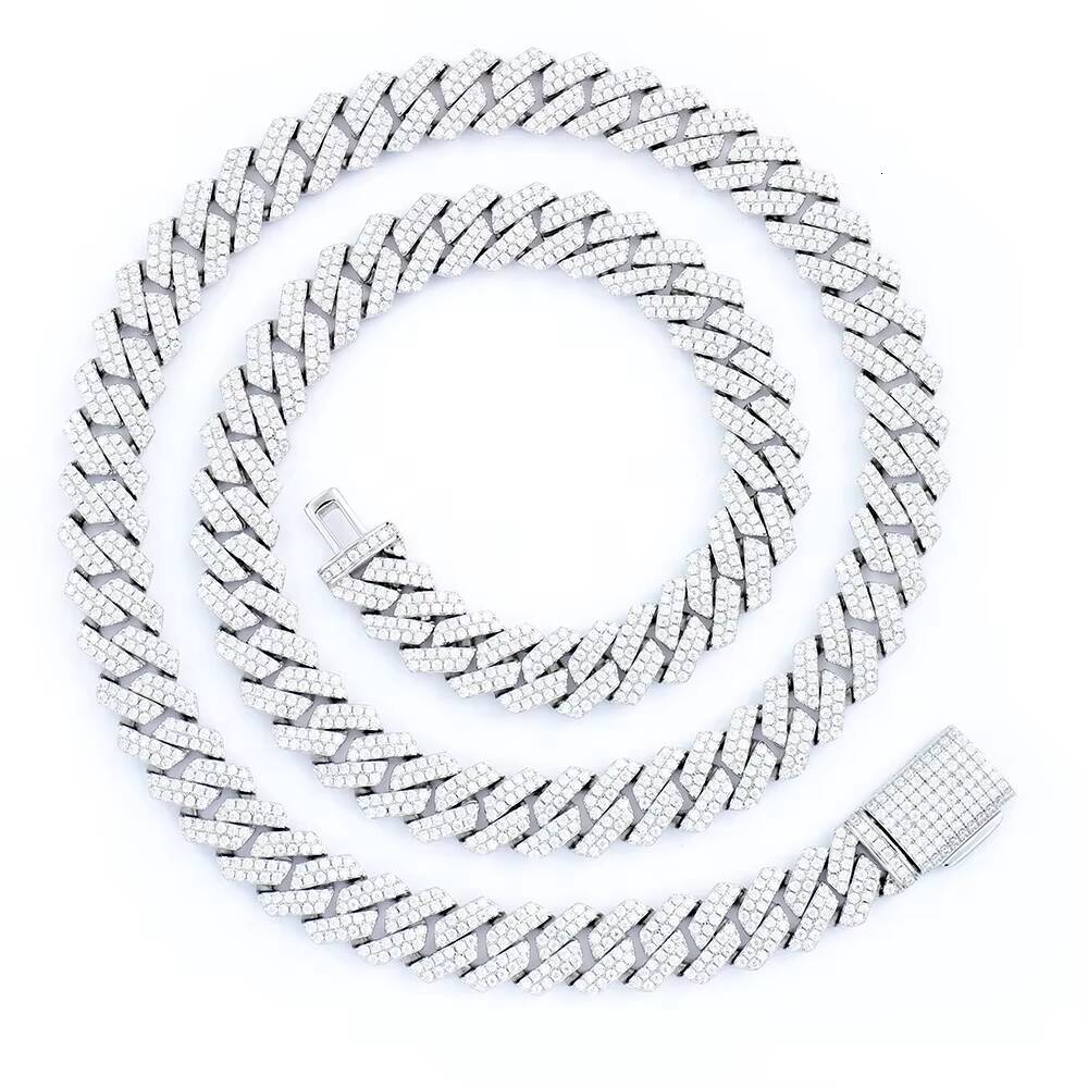 18k Gold Plated Moissanite Diamond 10mm Iced Out Chain Gold/ Silver Bling Diamond Luxury Hip Hop Jewelry Gifts for Women Men