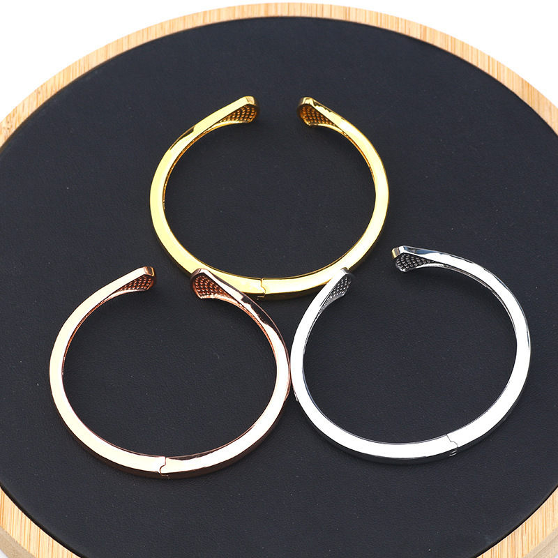 And Style Versatile Fashion Fan-Shaped Skirt Bracelet Full Inlaid Zircon Square Diamond Women's Open Bracelet Factory Direct Sale