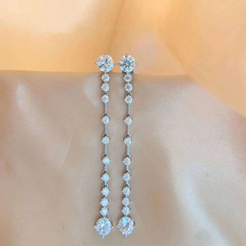 6ct D Color Moissanite Stud Earrings Round Cut Lab Created Diamond 925 Sterling Silver Bridal Jewelry For Women Gifts 9f2