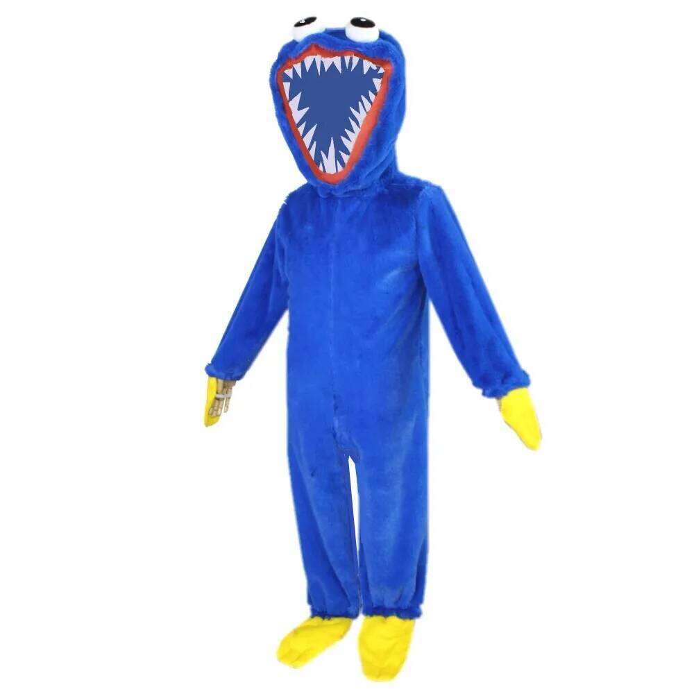 Hot Halloween Carnival Blue Mouth Monster Role Playing Costume Time Game Jumpsuit Kigurumi Plush Toy Children S Party Christmas