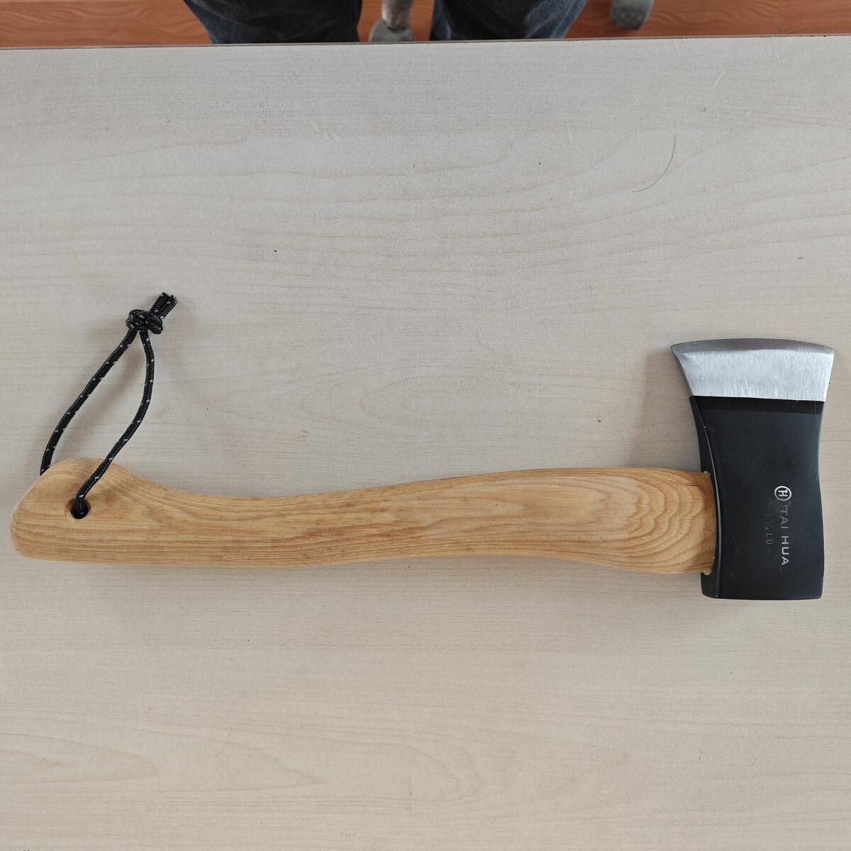 Outdoor Survival Gear Durable 15in Wood-Cutting Camp Axe w/Leather Protective Cover