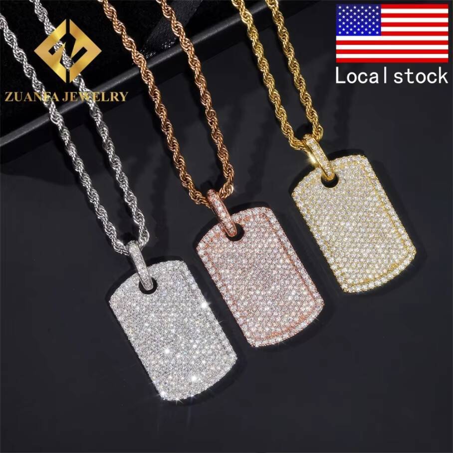 2026 New Arrival Hip Hop Pass Diamond Tester Iced Out Fire Jewelry 925 Sterling Silver Fashion Pendant Necklaces Charms for Men