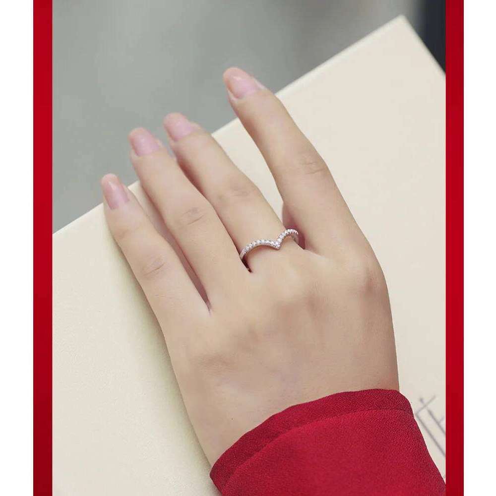 D Color Moissanite Engagement Ring for Women 925 Sterling Silver Gold Plated Solitaire Rings Wholesale dab