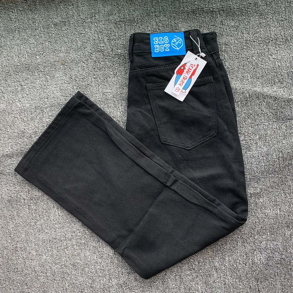 Y2K Embroidery Baggy Boy Jeans Women Streetwear Gothic Cartoon Blue Straight Jeans Retro Punk Rock High Waist Denim Trousers 251217