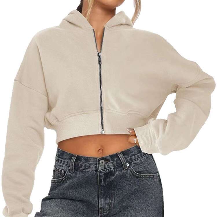 Hooded for Women, Short Cardigan Jacket, New Spring/Summer Loose Fit Long Sleeve Couple Sweatshirt