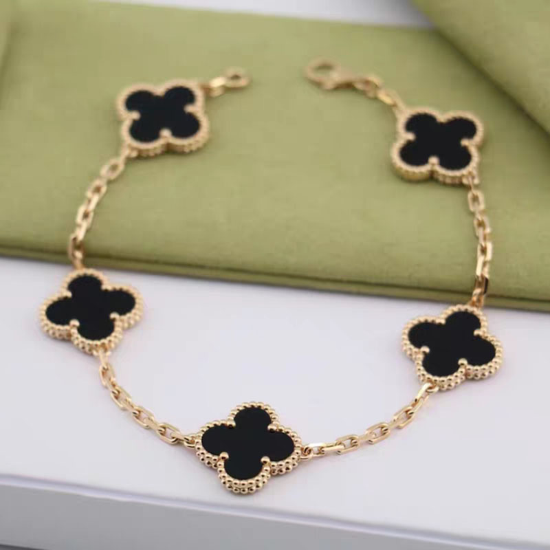 Classic Lucky Clover Bracelet Brand Designer Bracelet 18K Gold Luxury Bracelet for Women 15MM Width 19CM Length