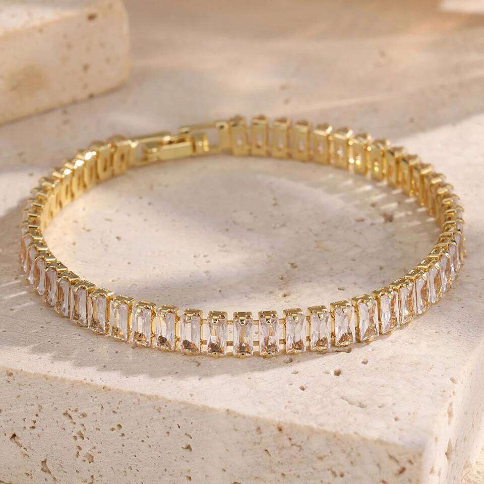 ZAKOL 2 Pieces Geometric Zircon Thin Bracelets for Women Stainless Steel Stacked Bracelet Bangle Party Accessories Gift