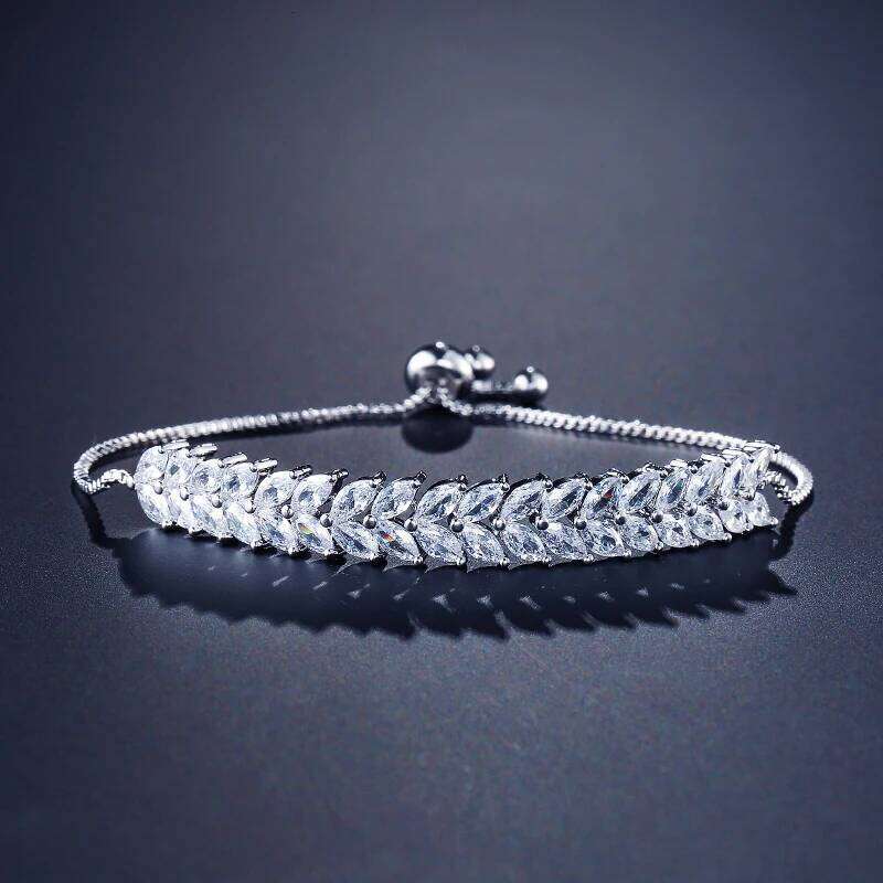ZAKOL Mariquesa Cubic Zirconia Charm Bracelet for Women Shiny Crystal Adjustable Bracelets Wedding Jewelry Wholesale