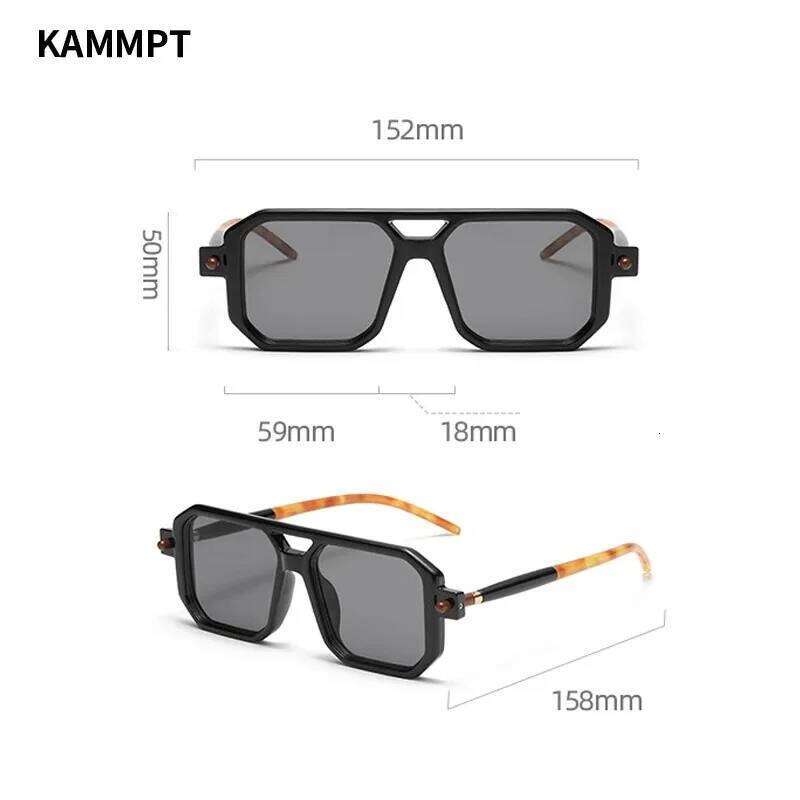 Trendy Design Double Bridge Sunglasses Women's Fashion Leopard Sun Glasses Popular Street Wear Men's Shades Uv400 Eyewear
