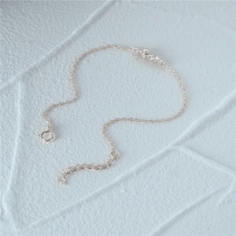 CANNER S925 Sterling Silver Crystal Bracelet Simple Fashion Chain Bracelet For Women Hypoallergenic Exquisite Hand Ornament 251223