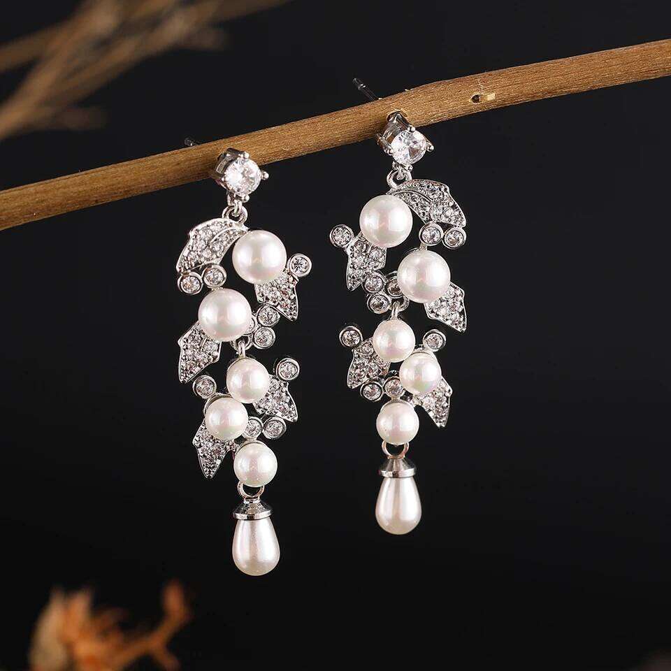 ZAKOL Clearance AAA Cubic Zirconia Wedding Bridal Dangle Earrings for Women Shiny Zircon Luxury Party Jewelry