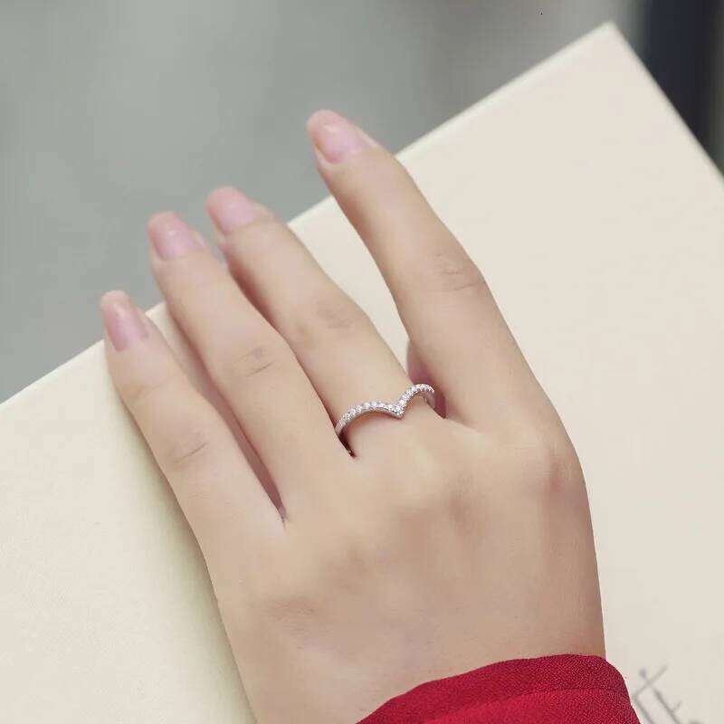 D Color Moissanite Engagement Ring for Women 925 Sterling Silver Gold Plated Solitaire Rings Wholesale dab